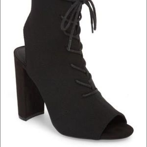 Black Open Toe Boots